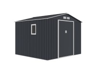 Domek ogrodowy metalowy antracyt - 277 x 191 cm, wys. 212 cm
