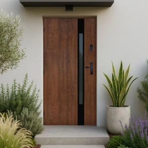 Pantor Drzwi zewnętrzne  stalowe MONACHIUM orzech 90L
