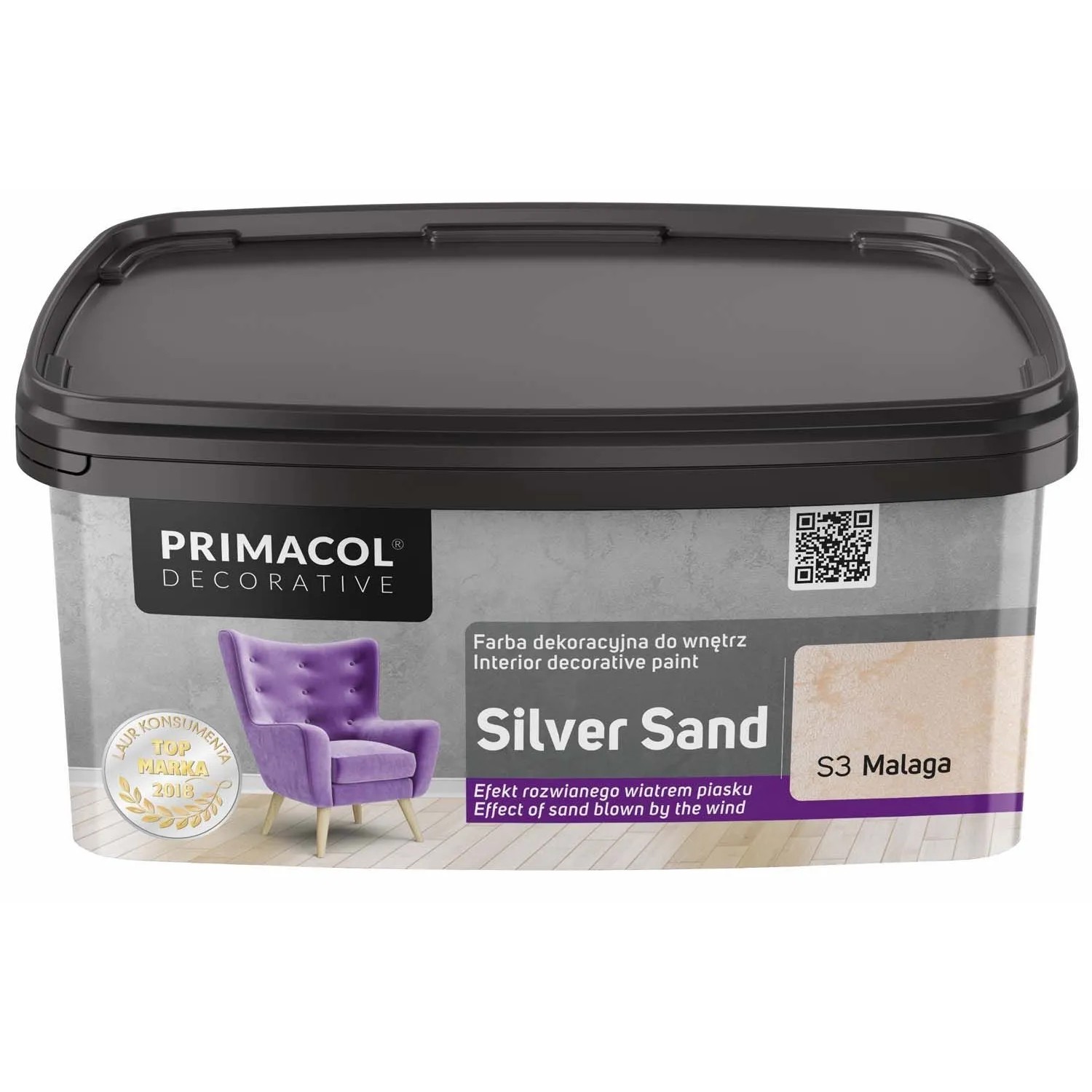 Primacol Farba strukturalna Silver Sand Malaga 1 l