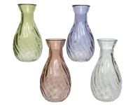 Wazon szklany transparentny, mix kolorów - wys. 10 cm Wazon szklany transparentny, mix kolorów - wys. 10 cm