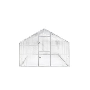 Szklarnia Terrando Sanus, 290x290 cm, z aluminiową ramą i poliwęglanowymi płytami dwuściennymi.