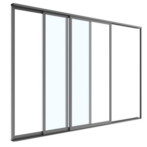 Drzwi przesuwne LUXE antracyt - 2,7 x 2,38 m