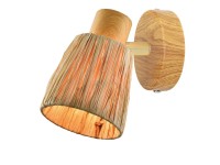 ORO SPOT QUINTA klosz rafia 1xE14 max. 7W LED złoto-brązowy ORO SPOT QUINTA klosz rafia 1xE14 max. 7W LED złoto-brązowy