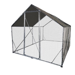 t.b.t. Klatka dla kur/małych zwierząt z siatką drucianą i dachem do ogrodu.