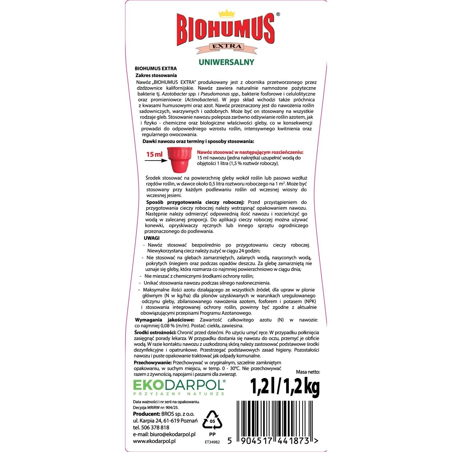 Biohumus Extra uniwersalny 1,2 l_2