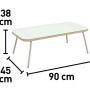 Wymiary stołu ogrodowego t.b.t.: 90x45x38 cm.