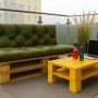 Setgarden Enkel Poduszka na palety 120x60 + 120x40 cm Zielona_6