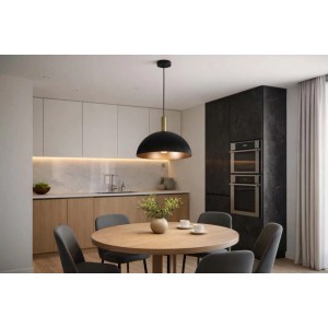 Italux Lampa wisząca LANTA 1xE27 60W czarno-złota