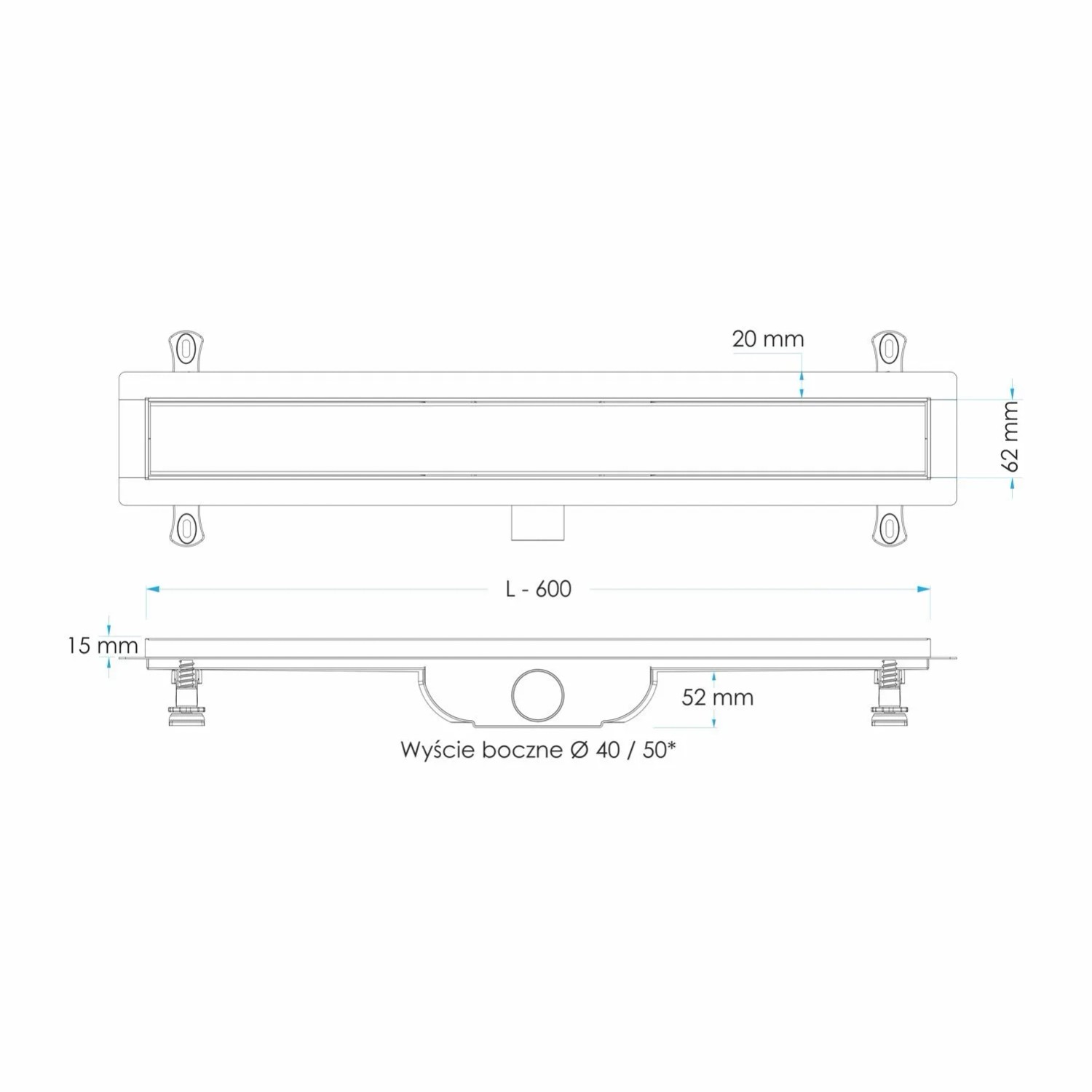 Tycner Odpływ liniowy Alfa Linear Vital 60cm_7