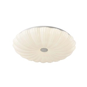 t.b.t. Plafon LED, kremowe szkło z falistą powierzchnią.