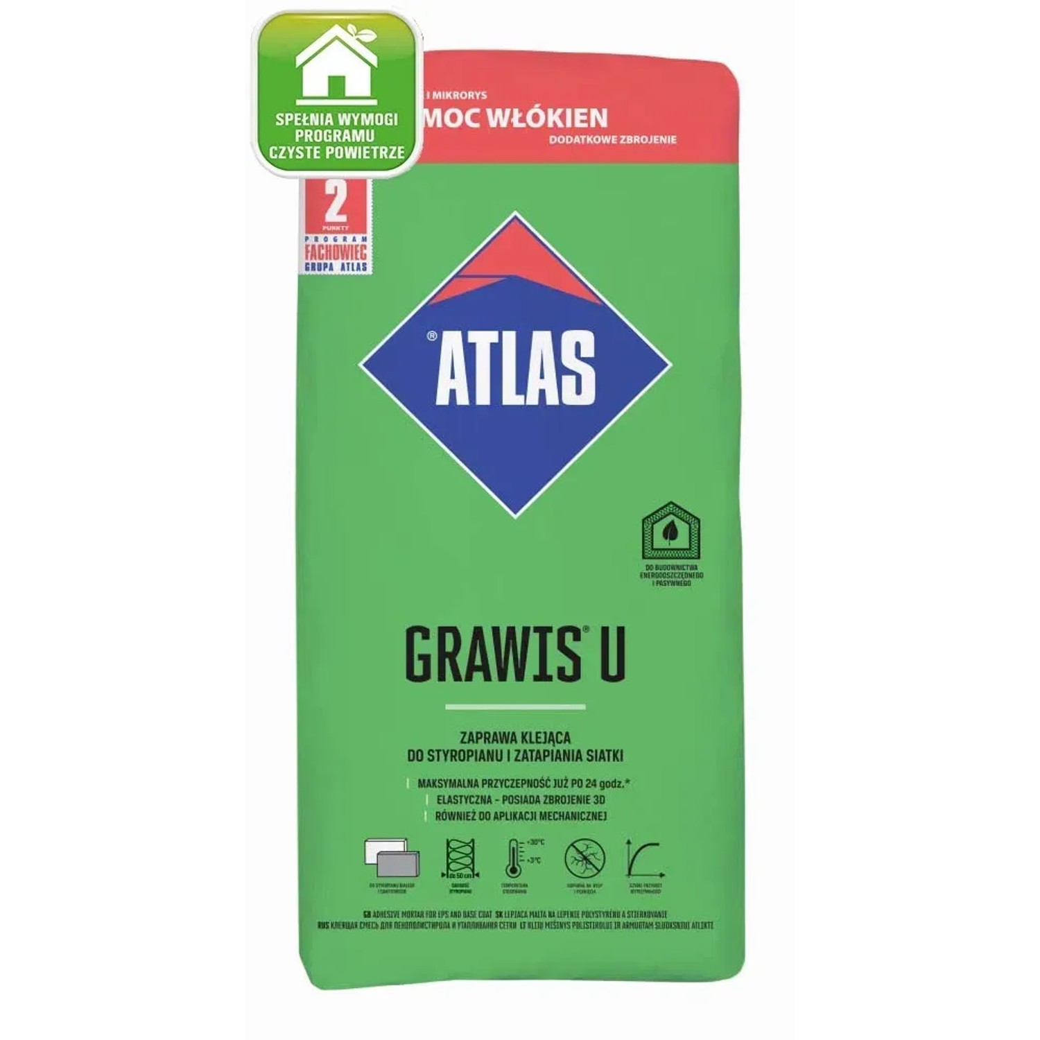 Atlas Grawis U klej do styropianu i siatki 25 kg