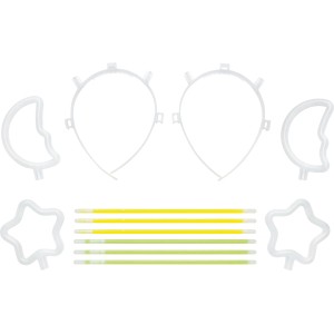 Świetliki GLOW STICKS 2 x opaska do włosów księżyce