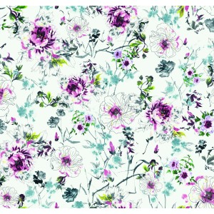 d-c-fix Obrus Manhattan Nanja we wzory kwiatowe w kolorze fioletowym i zielonym.