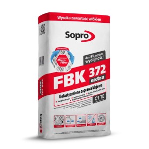 Sopro FBK 372 extra klej do płytek w worku, odpowiedni do płytek i płyt.