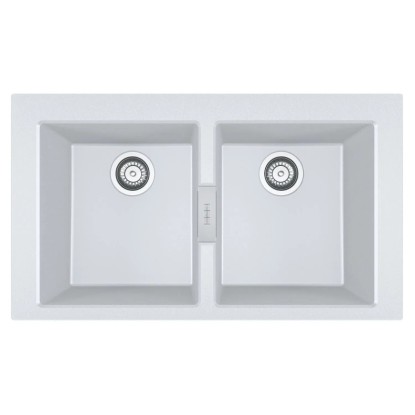 Franke Zlew 2-komorowy S2D 620, biały 86 x 50 cm