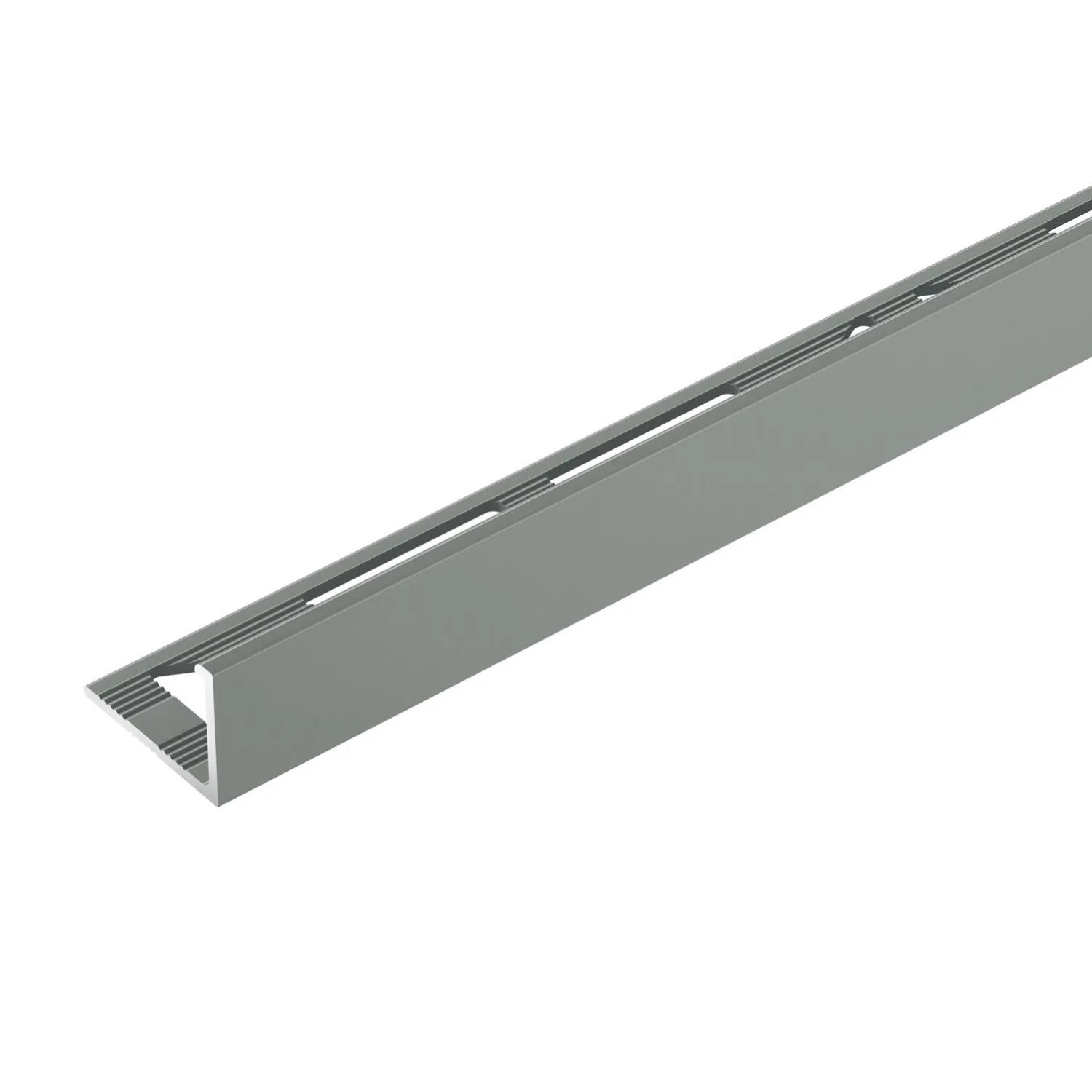 Cezar Profil aluminiowy do glazury Szary 10x1x2500 mm