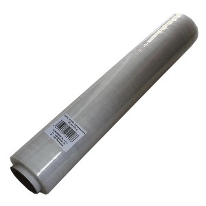 Rolka przezroczystej folii stretch do zabezpieczania przed malowaniem.