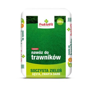 Worek nawozu do trawników FruktoVit, 25kg dla gęstego, zielonego trawnika.