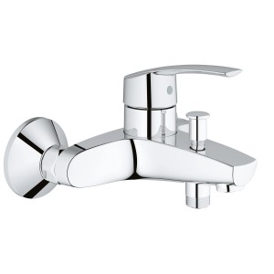 Bateria wannowa Grohe Start chrom z mieszaczem jednouchwytowym i ogranicznikiem temperatury.