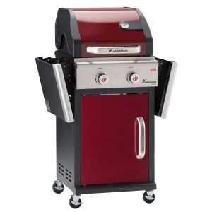 Grill gazowy Landmann Triton PTS 2.0, Bordeaux, z 2 palnikami i termometrem.