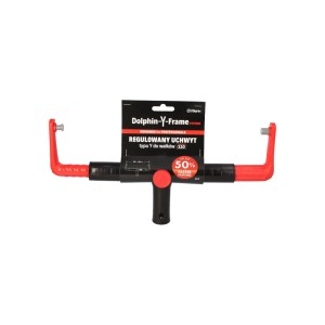 t.b.t. uchwyt do wałków malarskich z czerwonym uchwytem i regulowanymi ramionami.