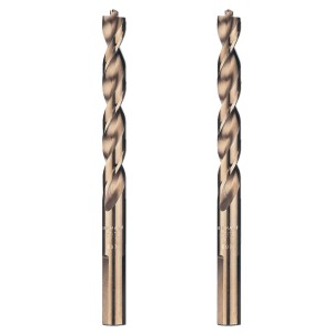 Zbliżenie na dwa wiertła do metalu t.b.t.