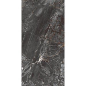 Szara płytka podłogowa z efektem marmuru, idealna do stylowych wnętrz.