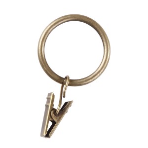 Obrączka do karnisza z klipsem w stylu antycznym do zasłon i firan.