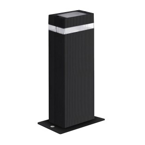 Czarna lampa zewnętrzna t.b.t. do ogrodu lub na patio.