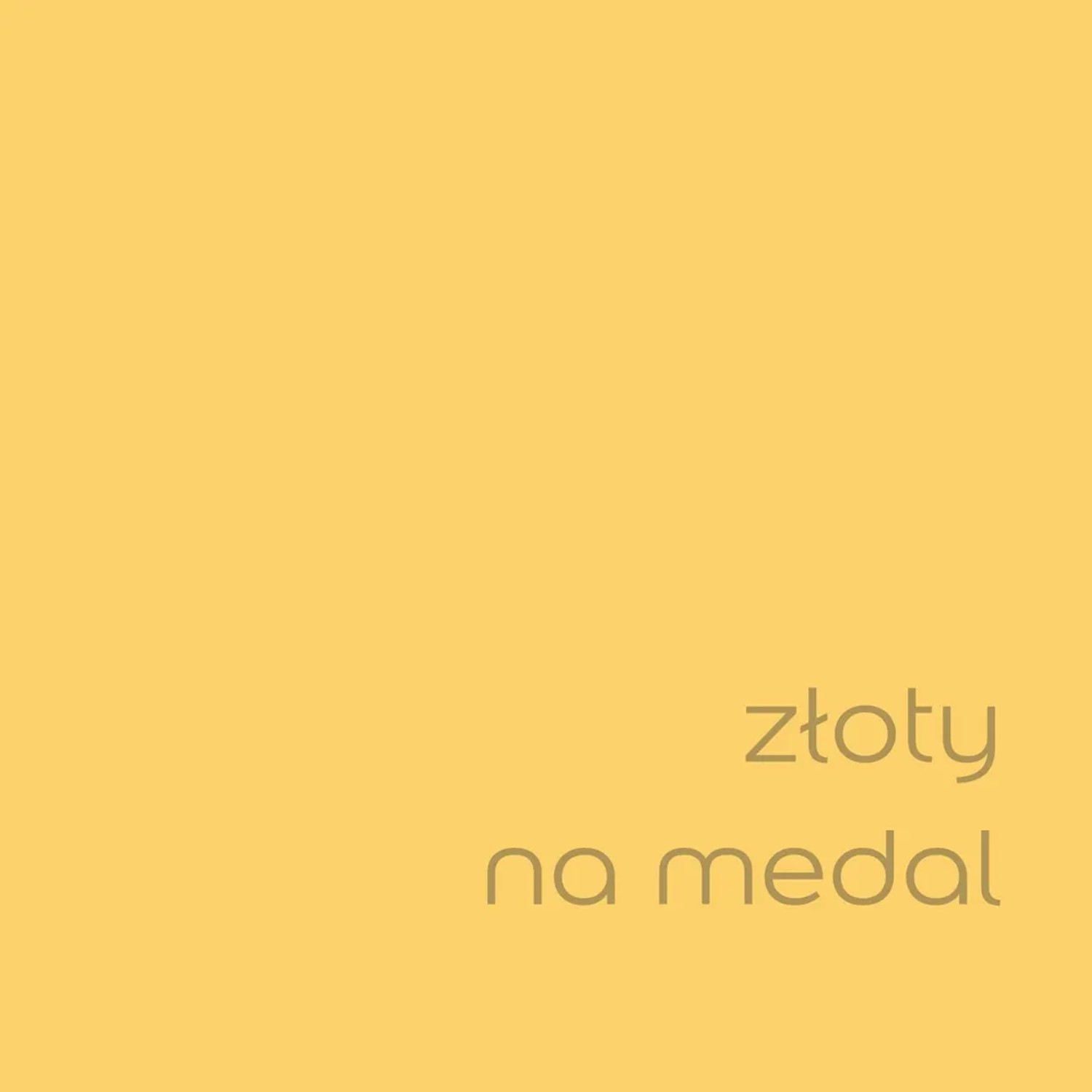 Próbka koloru farby do ścian t.b.t. w odcieniu złotożółtym.