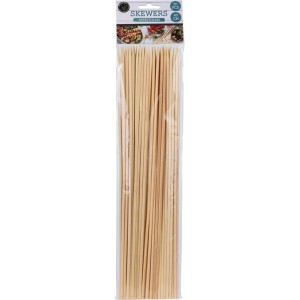 Drewniane szaszłyki, 50 sztuk, długość 40 cm, do grillowania i na kemping.