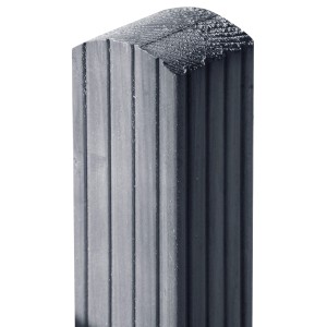 Rowkowany i zaokrąglony słupek do ogrodzeń i ekranów prywatności.