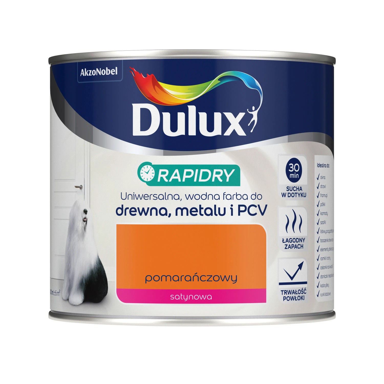 Dulux Farba akrylowa Rapidry pomarańczowy 400 mlOBI Logo