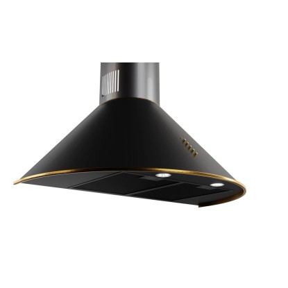 Akpo Okap kominowy Dandys Gold czarny 90 cm