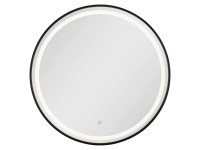 Lustro Moon z oświetleniem LED Black - 70 x 70 cm
