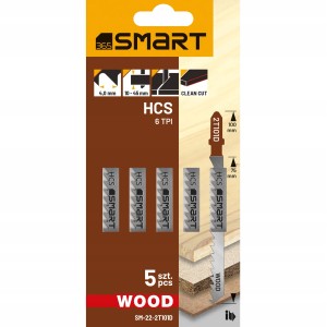 SMART365 Brzeszczot do wyrzynarki WOOD 6 TPI 100 mm - 5 szt.