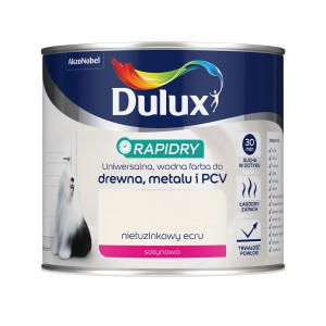 Dulux Rapidry emalia w kolorze ecru, do drewna, metalu i PCV.