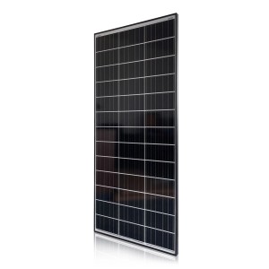 Czarny panel słoneczny t.b.t. do systemów fotowoltaicznych.