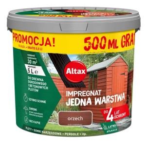 Altax Impregnat Jedna Warstwa orzech 5l