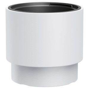 Biała doniczka t.b.t. do użytku wewnątrz i na zewnątrz.