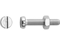 LUX-TOOLS Śruba + nakrętka z łbem walcowym ocynk SL 4x20mm 8szt.
