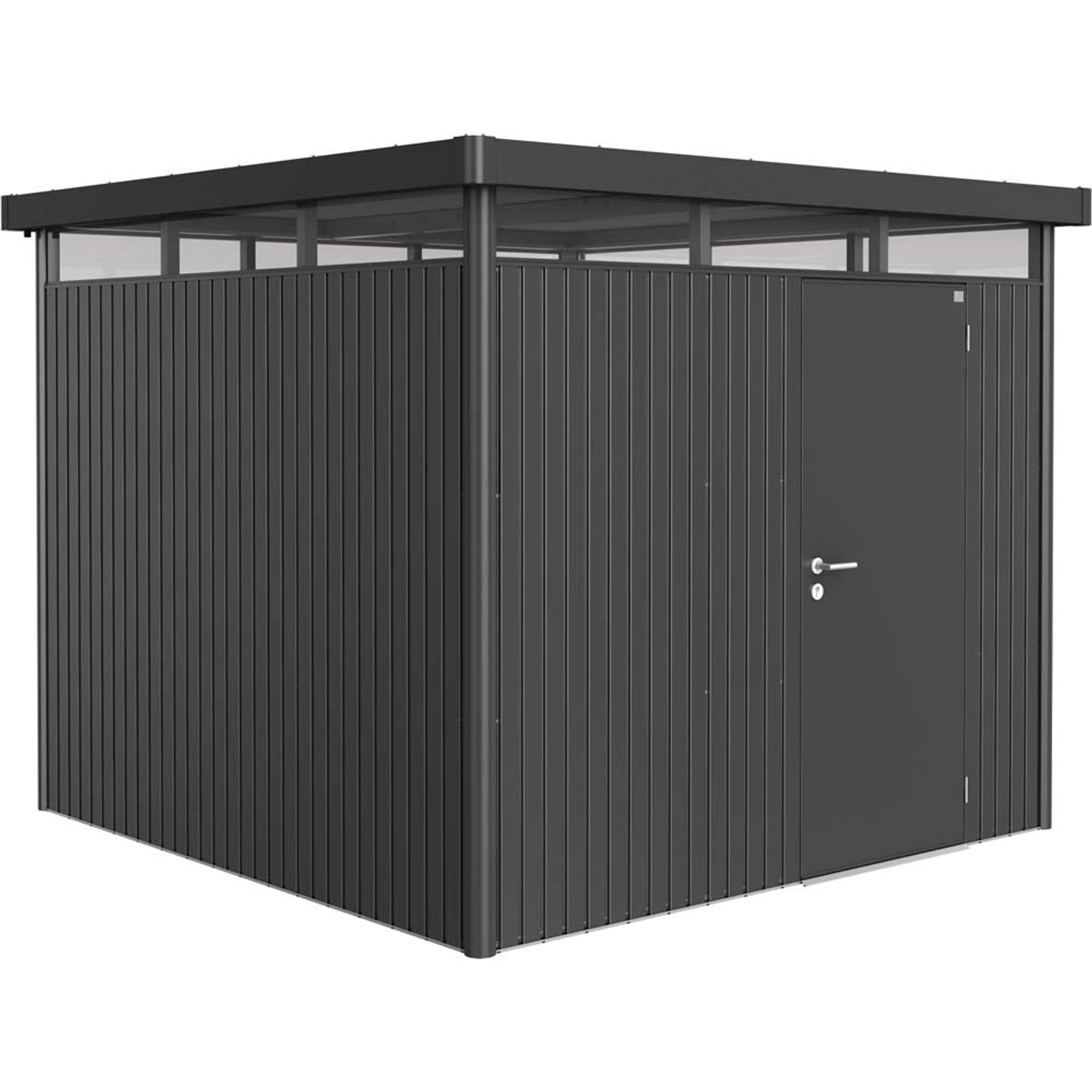 Biohort Domek ogrodowy ciemnoszary drzwi pojedyncze - 275 x 275 cm