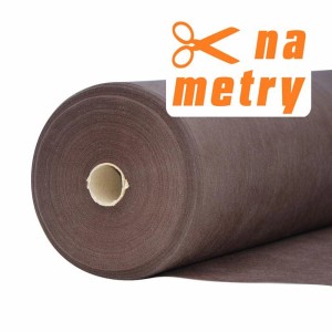 Rolka brązowej włókniny t.b.t., folii i tkaniny do ogrodu i budowy.