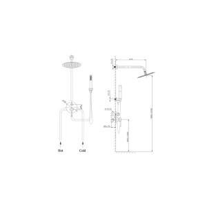 Domino Zestaw prysznicowa Orion czarna