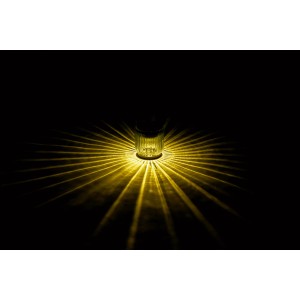 Lampa solarna stołowa mini szklana IP44 śr. 8 cm dymiona