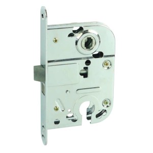 Zbliżenie metalowego zamka do drzwi t.b.t.