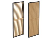Panel żaluzjowy ruchomy LUXE w kolorze drewna - 1,23 x 2,38 m
