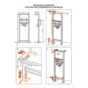 Ravak Stelaż podtynkowy umywalkowy Basic 112x129