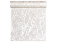 Tapeta winylowa na flizelinie TREES biała