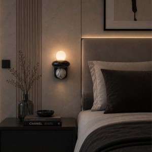 Goldlux Kinkiet MARBLE 1xE27 6W czarno-biały